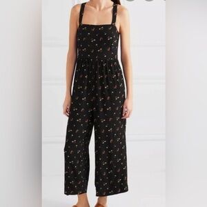 Madewell Black Floral Jumpsuit